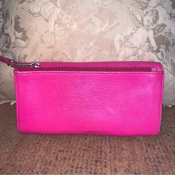 Fossil Vibrant Pink Leather Wallet - Picture 8 of 12
